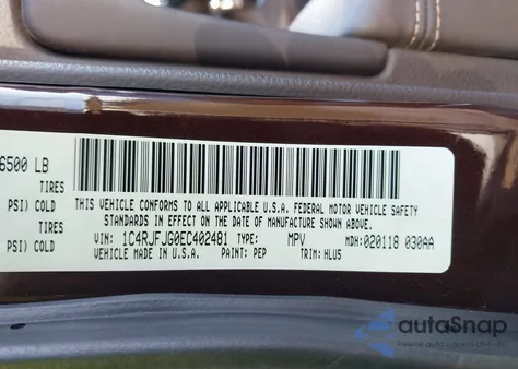 2014 Jeep Grand Cherokee Summit from USA, damaged, VIN 1C4RJFJG0EC402481